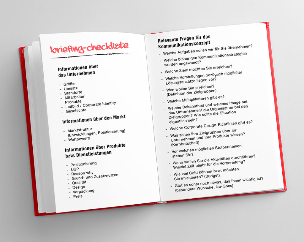 Briefing-Checkliste