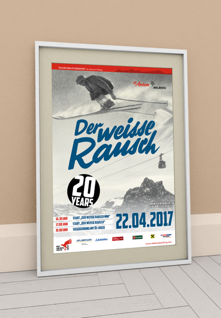 Plakat "Der weisse Rausch" St. Anton am Arlberg