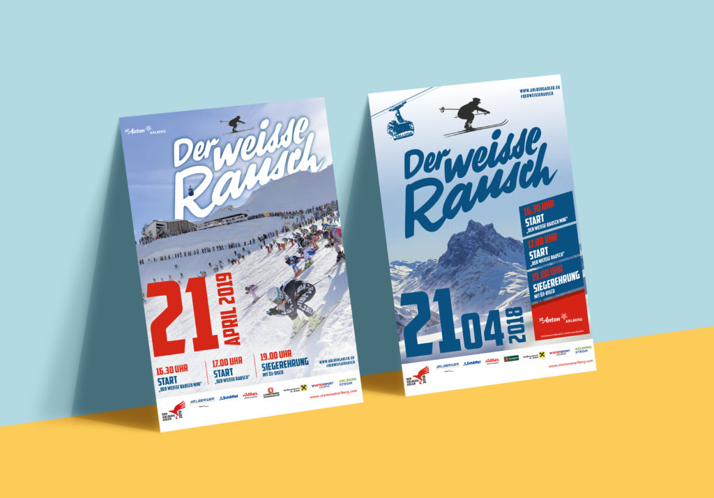 Plakate "Der weisse Rausch" St. Anton am Arlberg