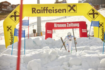 Alle kämpfen beim Weissen Rausch mit den Tücken der unpräparierten Piste.