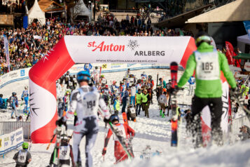 Im Zielbereich bei der Galzigbahn in St. Anton am Arlberg herrschte großartige Stimmung.