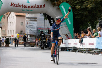 Martina Putz bei ihrer Zieleinfahrt.