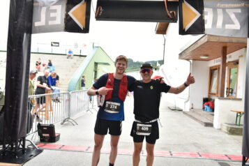 Tim Siepmann und Manuel Zorn belegten Platz 1 und 2 beim KOASA-Classic-Run. (v.l.n.r.)